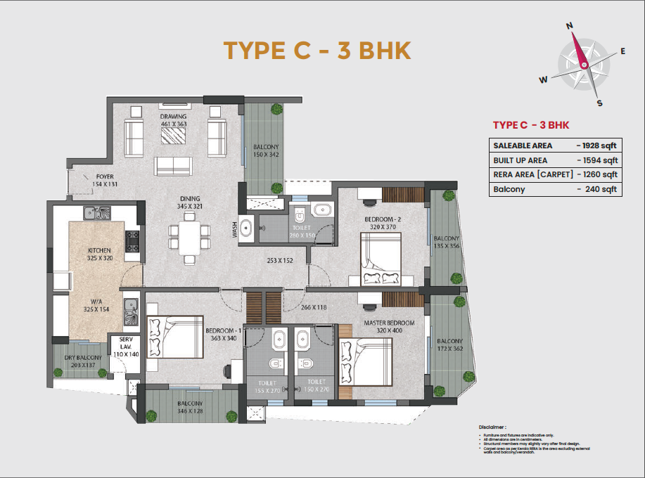 3 BHK Apartment - Type B